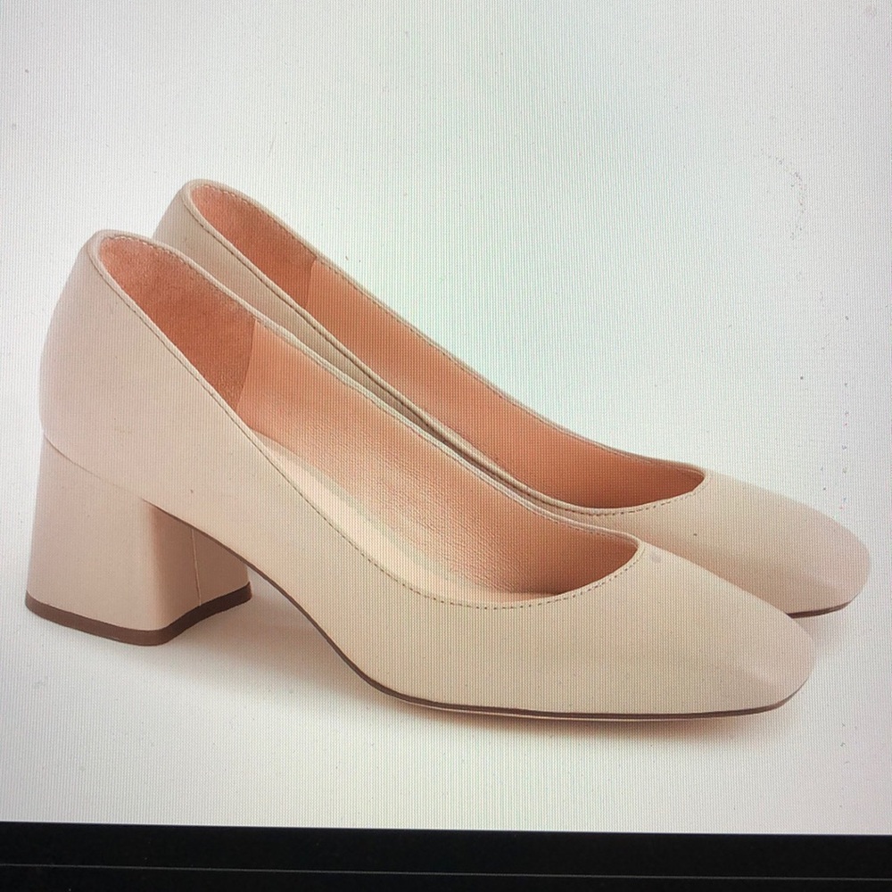 JCrew Celia Leather Pumps Toasted Almond 6.5 NWT